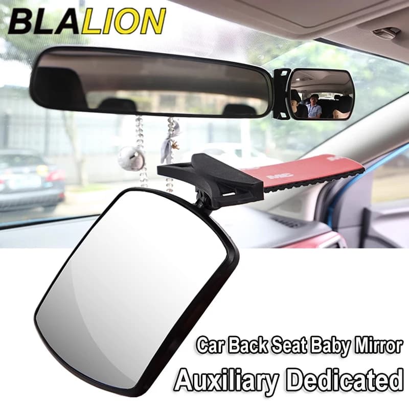 BLALION Specchietto retrovisore rotante per auto per bambini Vista di sicurezza Specchio per sedile posteriore Osservazione automatica Specchi per baby monitor ausiliario per sedile posteriore