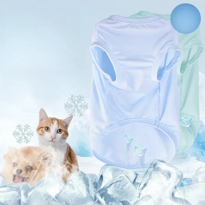 Ice silk cotton vest Sun protection clothing for pets Refreshing clothing Light clothing for dogs and cats of small and medium size