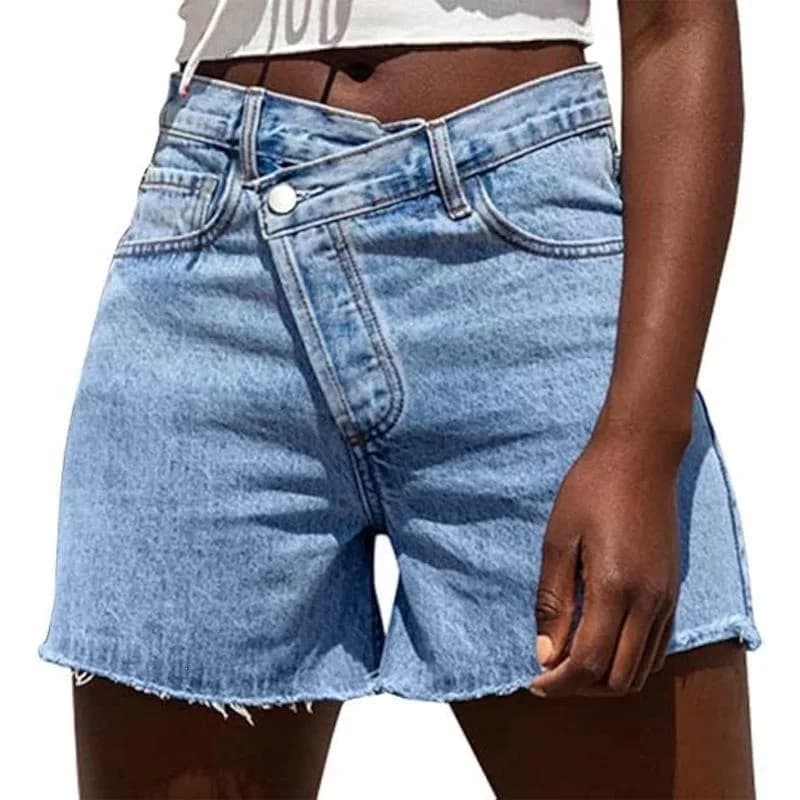 High Waist A-Line Shorts Women's Denim Shorts Cross-Border High Waist Elastic Bandage Spring 2026 Fashion Ladies' Jeans