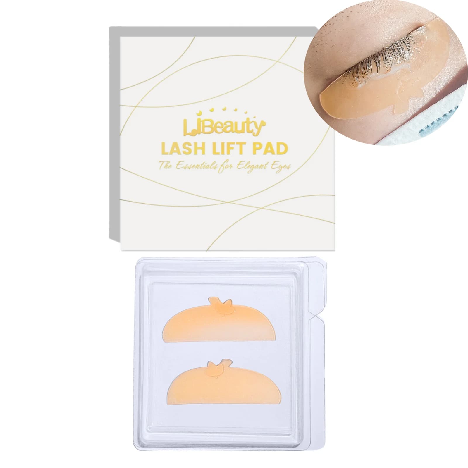 Libeauty Nuovo Riutilizzabile 1 Coppia Zucca Appiccicoso Eye Pad Lash Lift Pad Estensione Delle Ciglia Super Appiccicoso Sotto Gli Occhi Gel Patch Strumento di Trucco