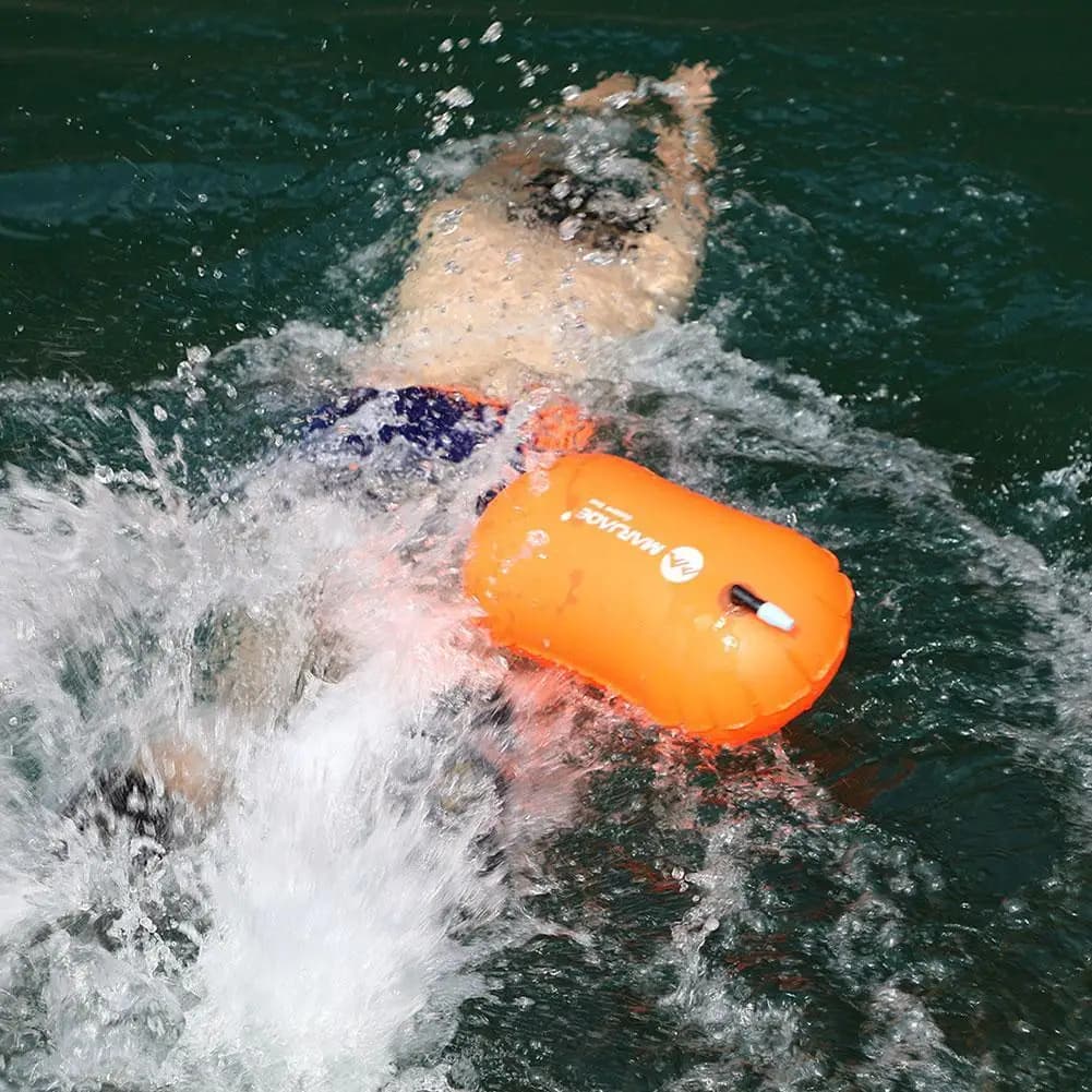 PVC pool Buoy Safety Buoy Tow Float Waterproof Air Bag With Waist Belt For rafting outdoor pool Swimming pool Safety Suppli
