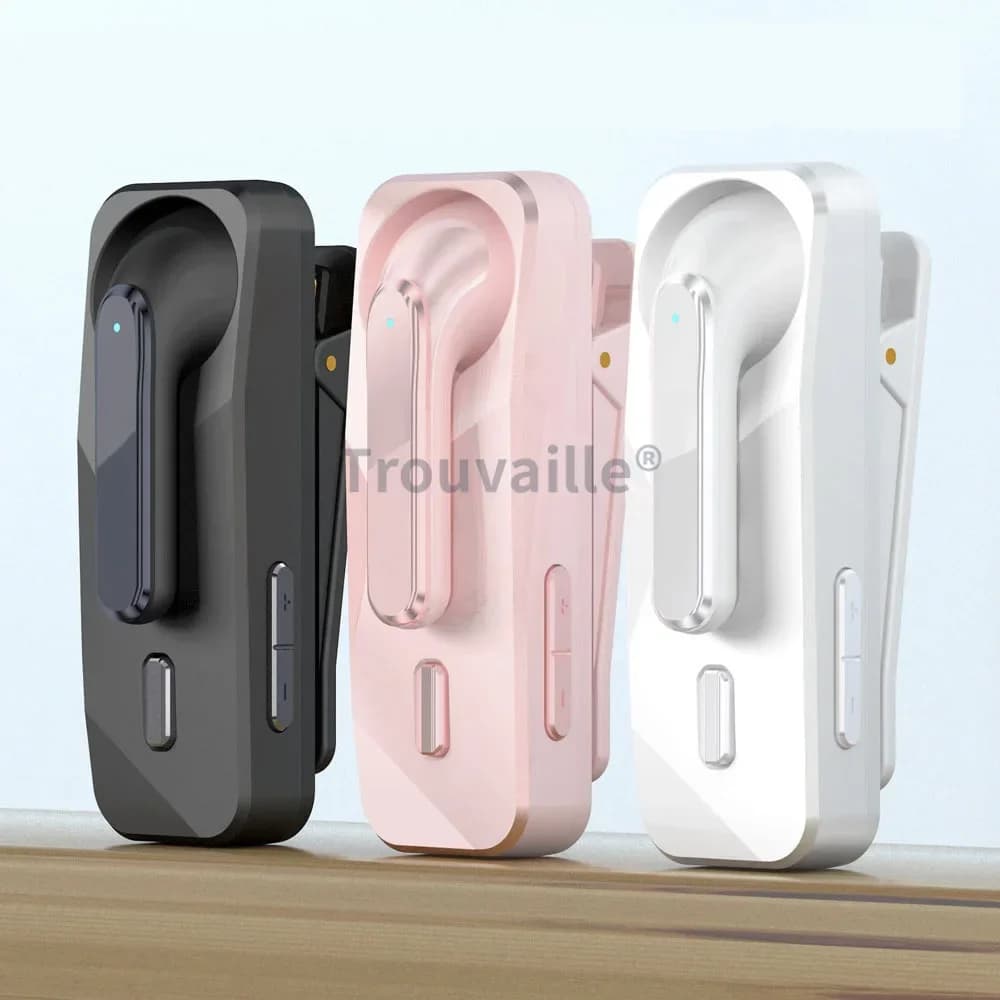 Trouvaille Y01 Headphones in Lotus Wireless Bluetooth earphones on the ear Auxiliary speakerphones Single ears in Lotus with wire earphones