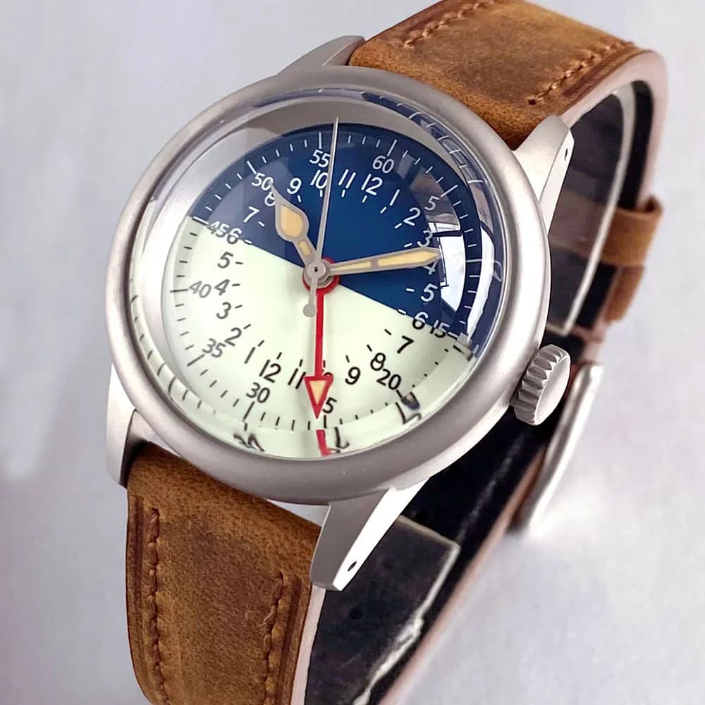 36mm Retro Double Dome Sapphire Military Sandblasting 200m Waterproof Man Automatic NH34 GMT Mechanical Watches Luminous Dial