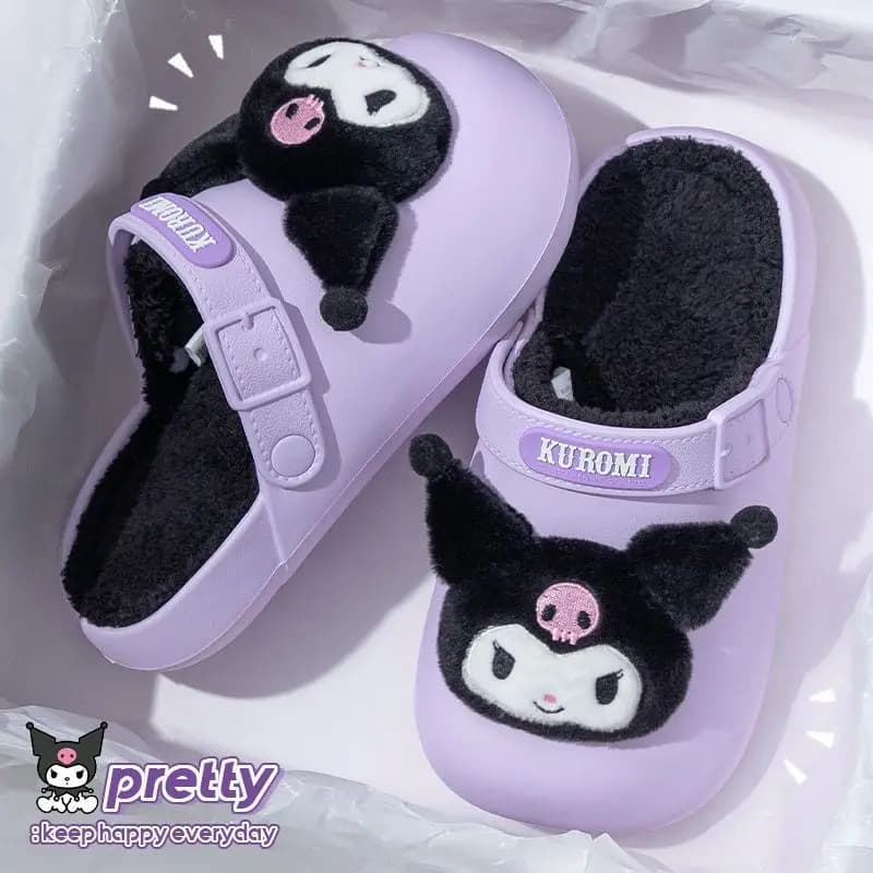 Women's Autumn and Winter Cotton Slippers to wear at home Animated warm cardboard shoes with thick sole for waterproof and non-slip interior