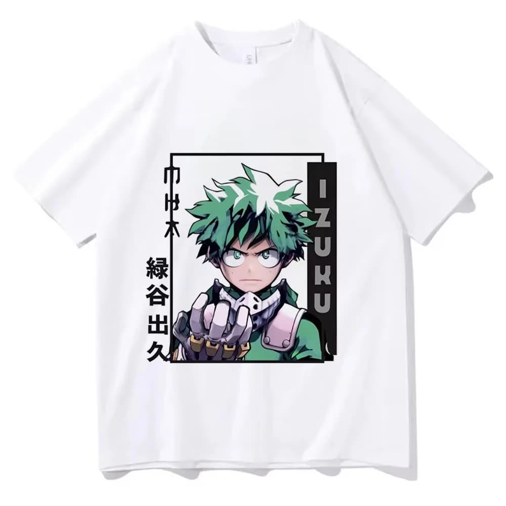 Maglietta My Hero Academia da Donna, Streetwear Classico, Cultura Punk Pop, Estetica Vintage, Comoda, Stile Anime Anni 2000 e 80