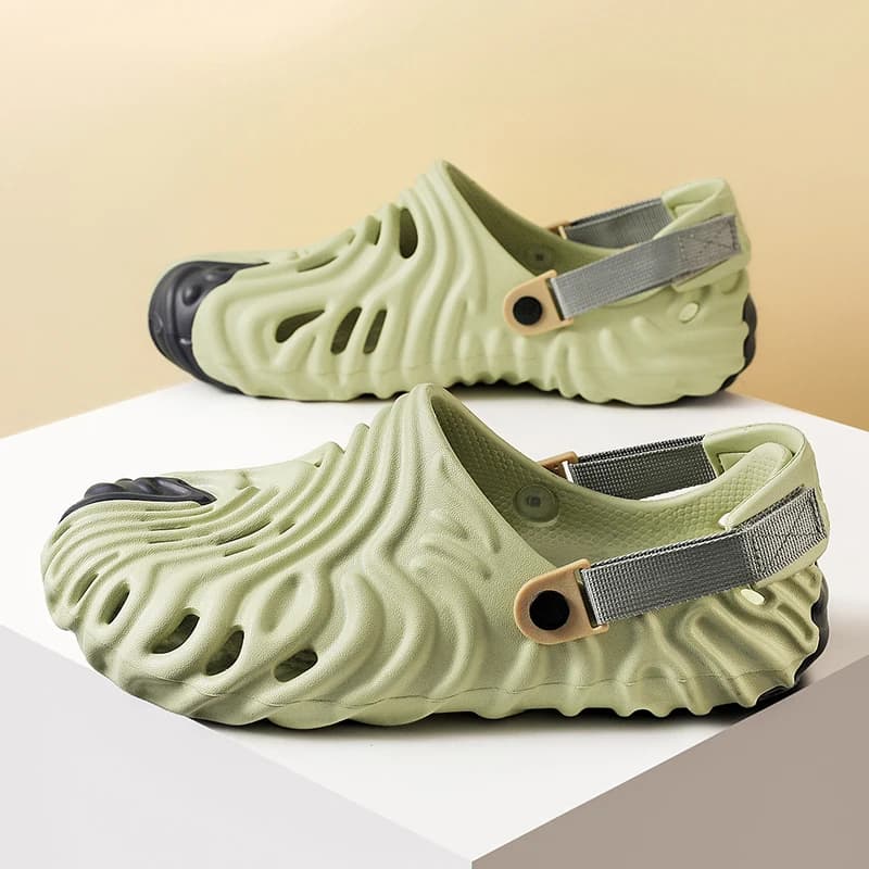 Men's sandals with thick, summer, sports, beach, with soft bottom, in EVA, comfortable, casual, torque style.