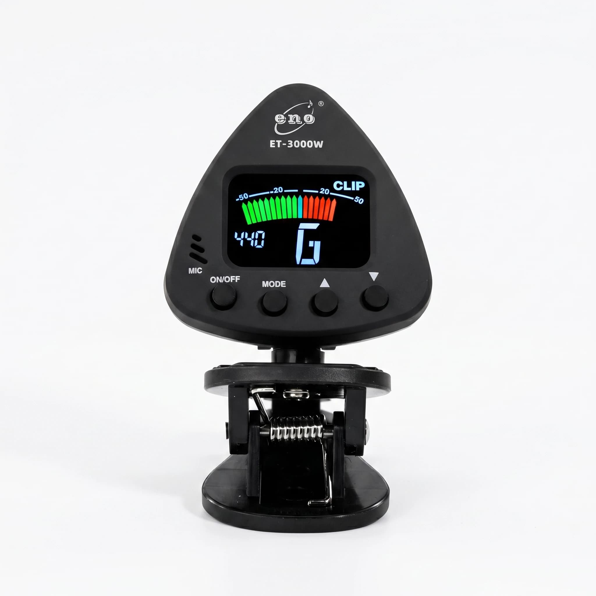 eno ET 3000W Wind Instruments Tuner Supports Mic & Clip-on Tuning Modes for Saxophone Clarinet Trumpet Flute