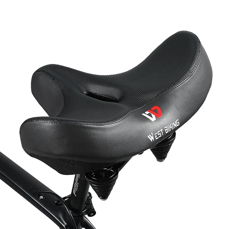 WEST BIKING Sella per bicicletta ergonomica morbida, cuscino largo e addensato, sella per bici da strada MTB, comodo sedile da ciclismo traspirante