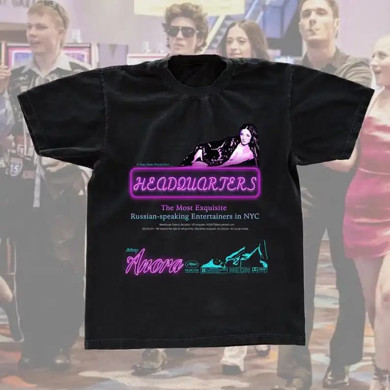 Anora Vintage Style Graphic T-shirt | Retro Teeshirt for Movie Lovers Pop Culture, Sean Baker, Mikey Madison Cult Film Fan Gift