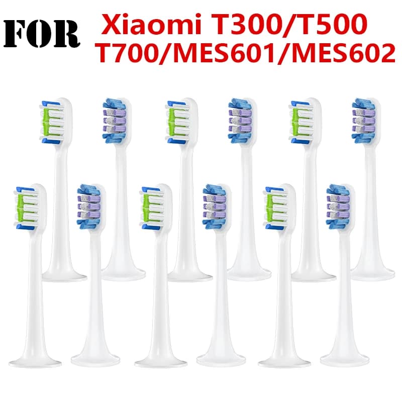 4-20 Pezzi Testine di Ricambio per Spazzolino Elettrico Sonico XIAOMI MIJIA T300/500, Setole Morbide DuPont, Adatte per Pulizia Profonda