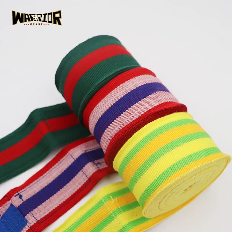 Fasce per Mani da Boxe a Righe Colorate 3M/5M, Vendita Calda, per MMA, Muay Thai, Kick Boxing, Fasce da Allenamento, Guanti Sportivi