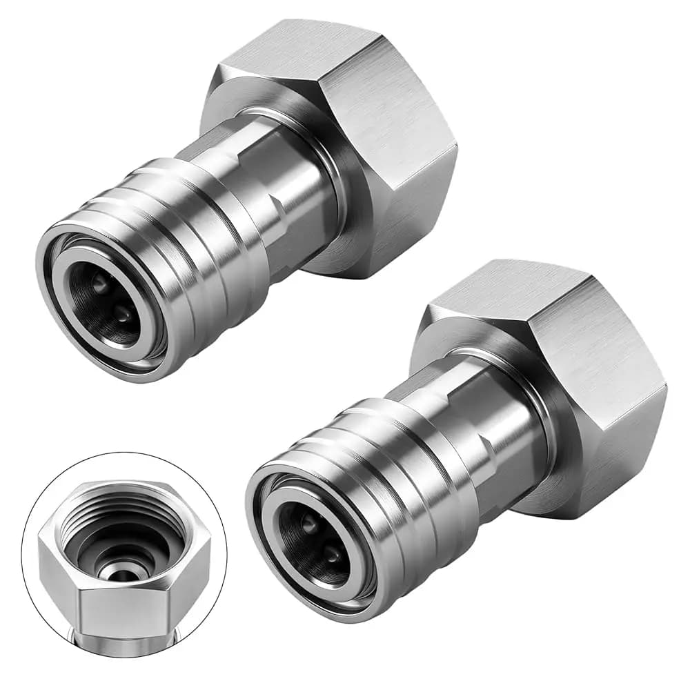 Adattatore per Tubo da Giardino a Idropulitrice, da 3/4'' GHT a 1/4'' a Sgancio Rapido, Convertitore per Lavaggio Auto, Ugello e Pulizia Esterna