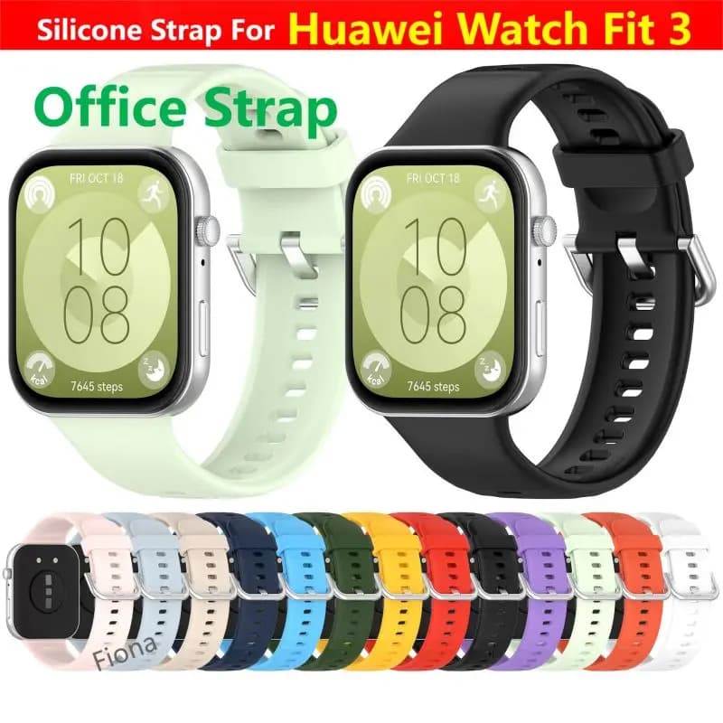 Cinturino in silicone originale per Huawei Watch Fit 3 Smart Watch cinturino di ricambio cinturino sportivo cinturino da polso Fit3 custodia da cintura