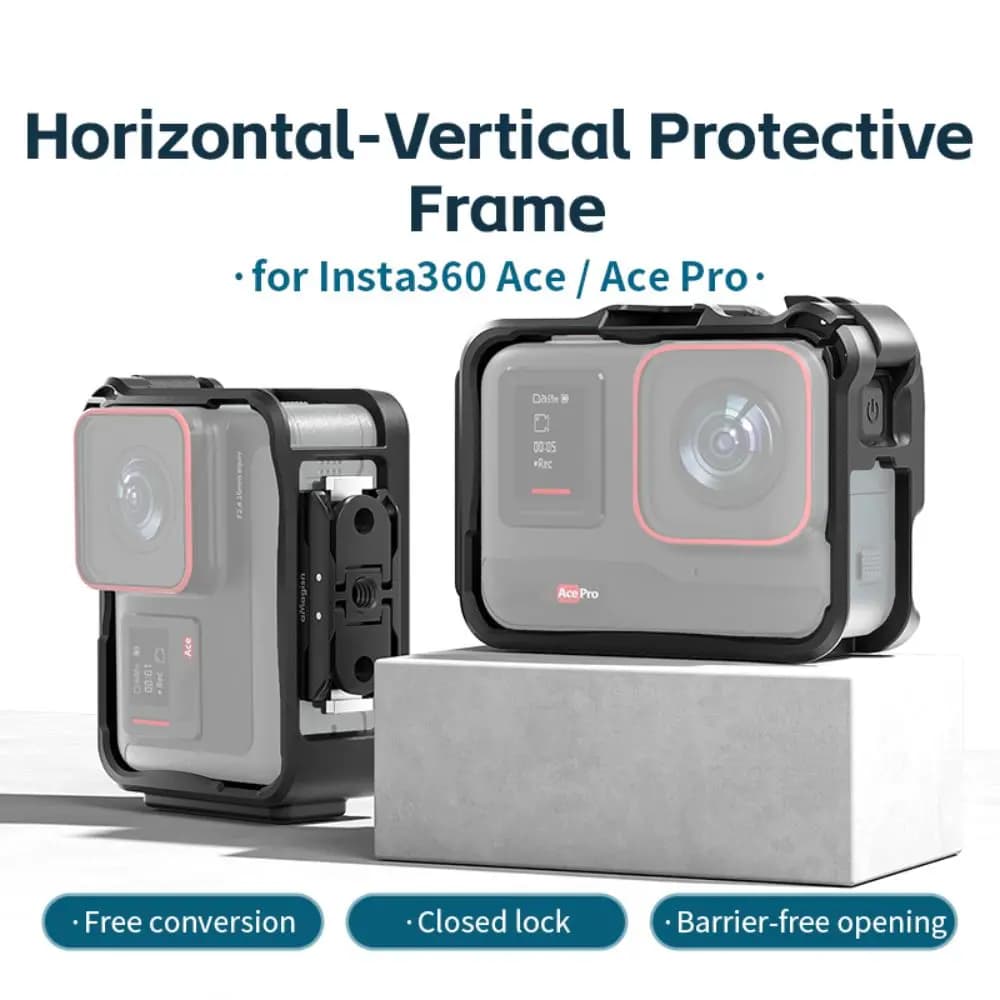 New ABS protective housing with expansion frame for action camera Insta360 Ace/Ace Pro