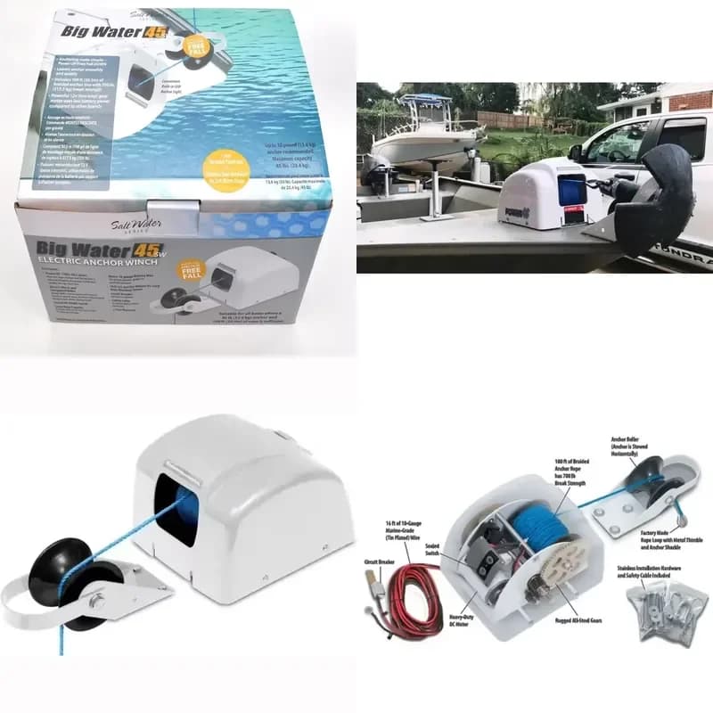 Brand For Anchor Winch 12V Free Fall Quick Release Standard Anchor Small Winch 45 Lb. Sea Water for Marine Boat
