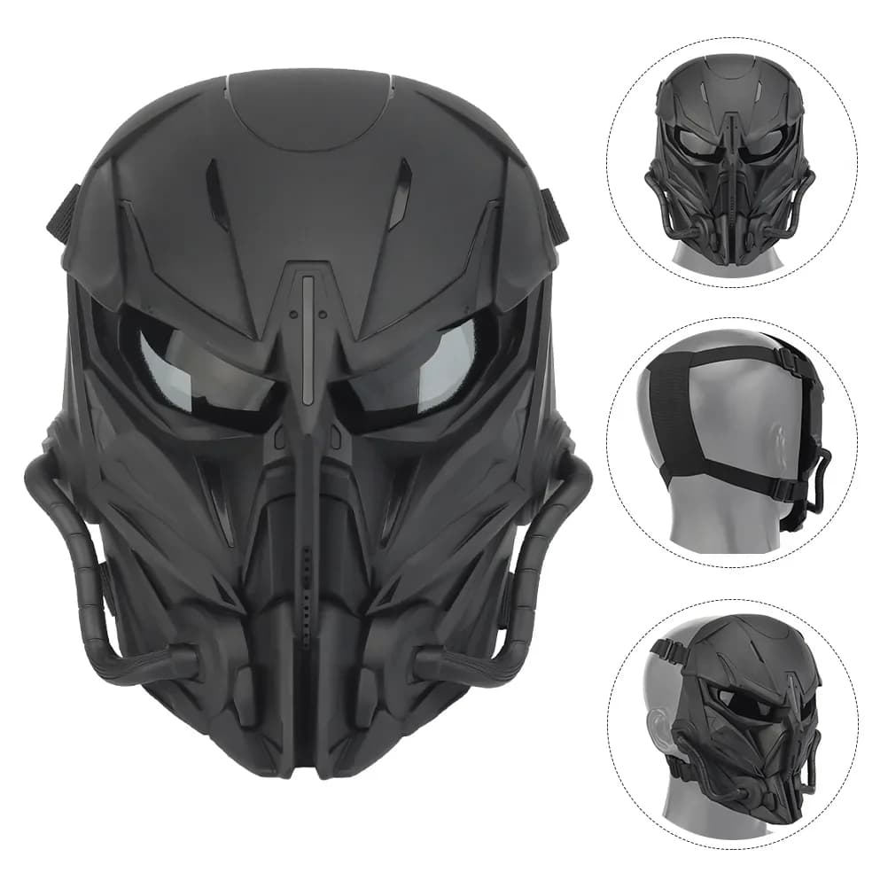 Maschera Maschere gotiche a led Maschere cyber integrali Maschere cosplay robot punk Maschere fi Halloween Cosplay