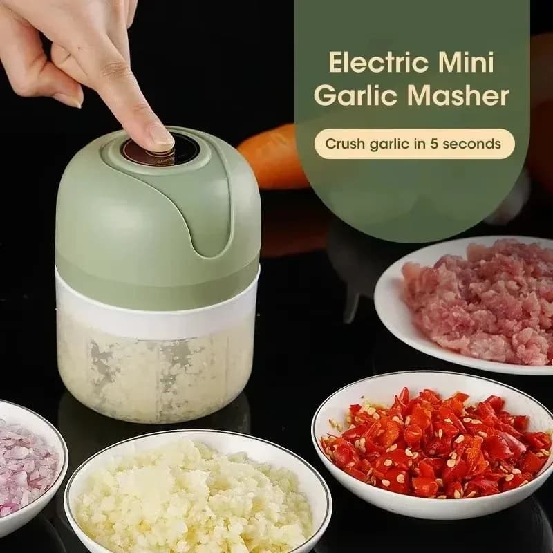 250ml Portable Electric Tripper Rechargeable, Kitchen Blender for Meat, Pepper, Ginger and Vegetable
