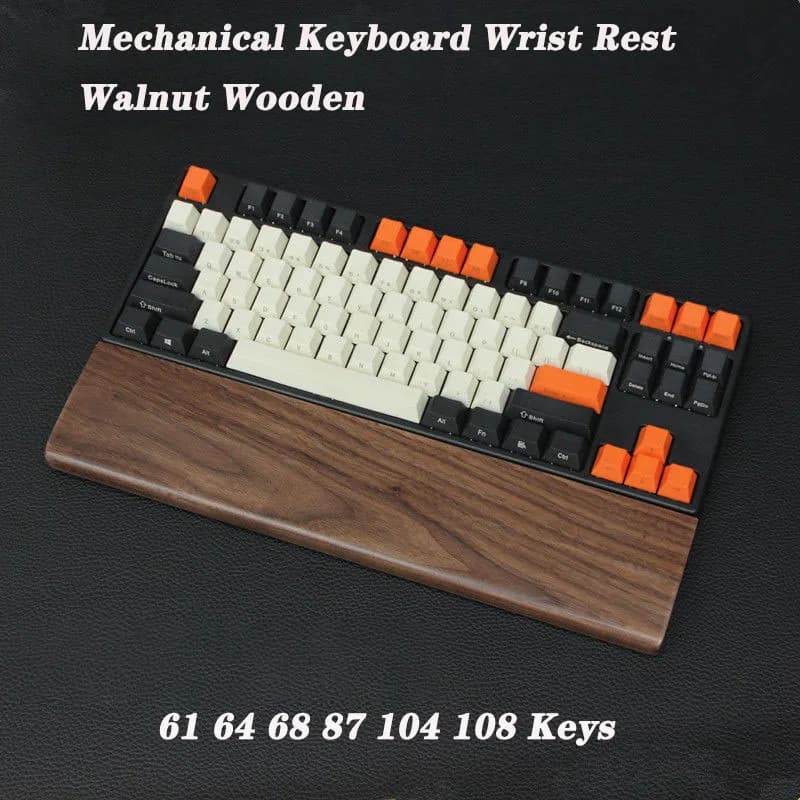Tastiera meccanica in legno di noce poggiapolsi in legno gioco 61 68 87 104 108 tasti ergonomico da polso scrivania mano Pad antiscivolo Mat GK61