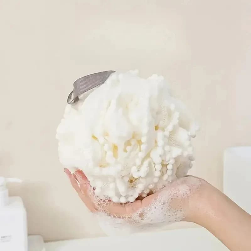 Nuovo bastone in spugna di schiuma corpo doccia morbida fiore tennis strumento per la pulizia della pelle palla da bagno accessori per il bagno