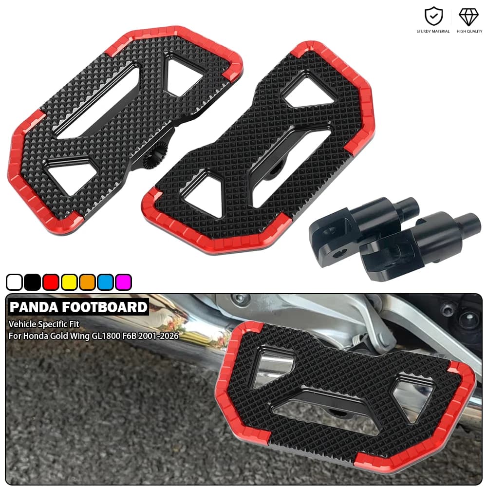 Pedane Anteriori Stile Panda per Passeggero, Compatibili con Honda Gold Wing 1800 Tour DCT F6B GL1800 2001-2026