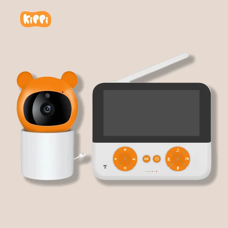 Baby Monitor Connessione wireless da 5 pollici 2.4G Telecamera per bambini Programmazione Monitoraggio della temperatura dell'alimentazione Musica rilassante