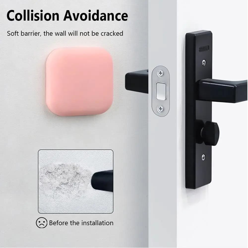 Fermaporta in silicone Mobili autoadesivi Anti-crash Pad Mute Guard Fermaporta Pratico protezione da parete Maniglia per porta Paraurti