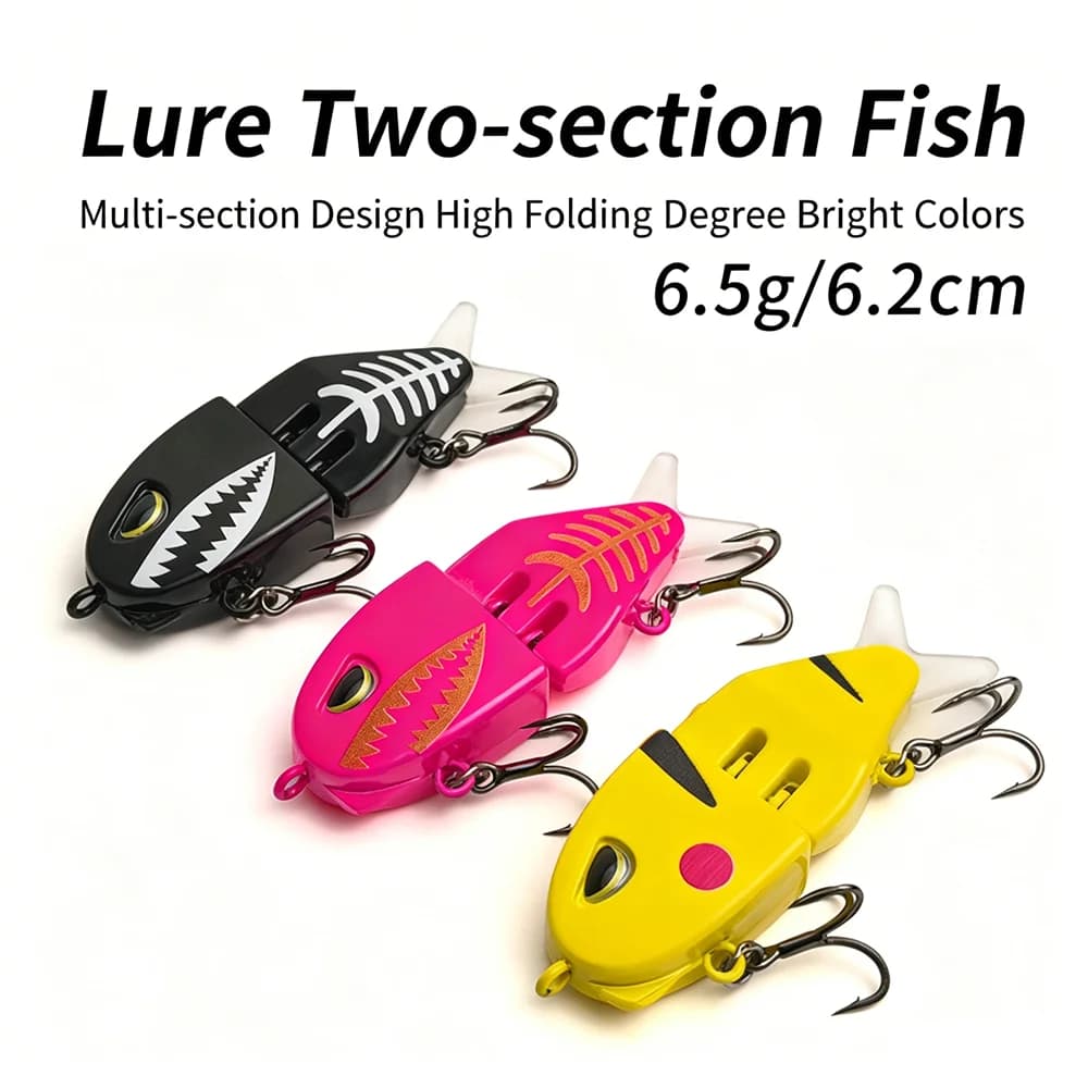 6.2cm 6.5g Swimbait Fishing Lure VIB Slow Sinking Wide Lure with 3D Eyes Mini Glide Bait ABS Material for Bass Trout Fishing