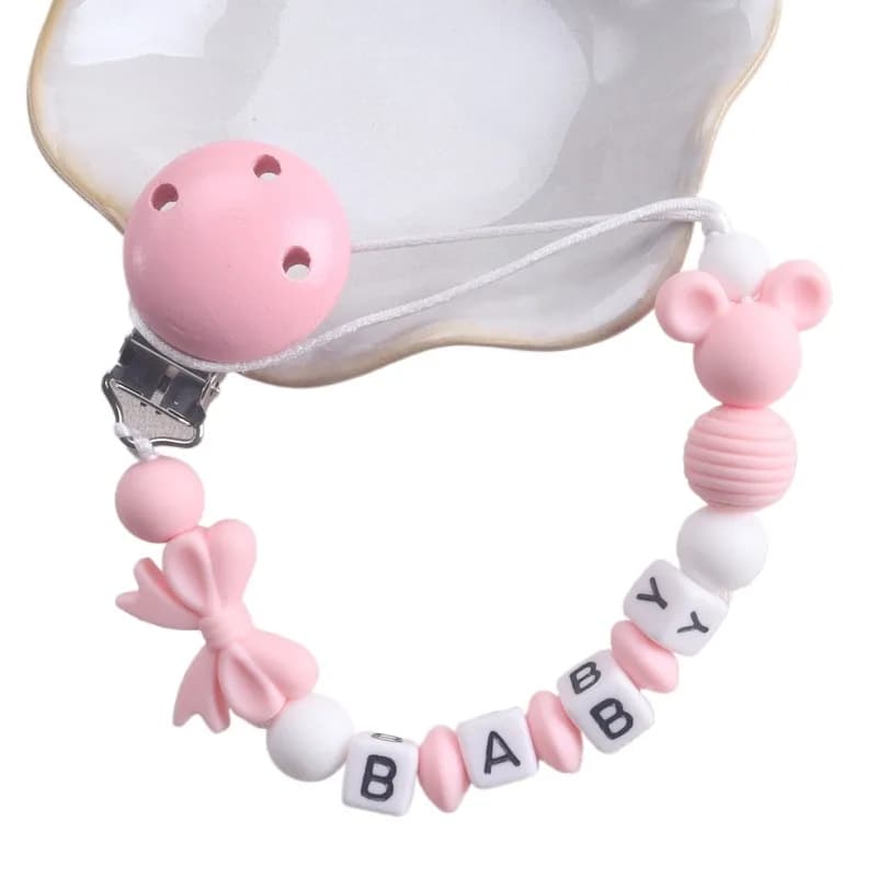 Baby Customization Personalized Name Pacifier Chains Dummy Nipple Holder Teether Pendant Newborn Items Teething Toys Shower Gift