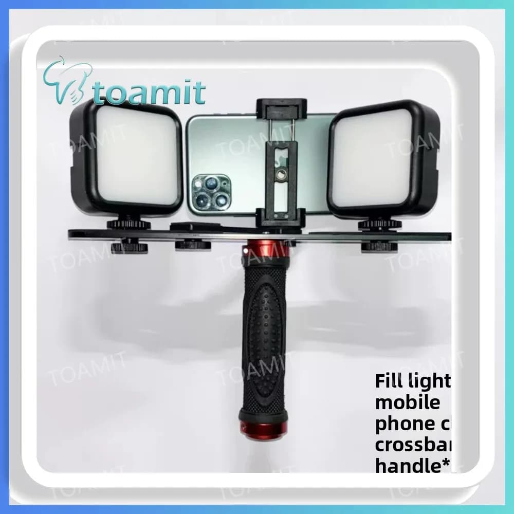 Dental photography light, Bluetooth LED flash for smartphone, teeth whitening shot for oral cavity examination, portable filling light kit