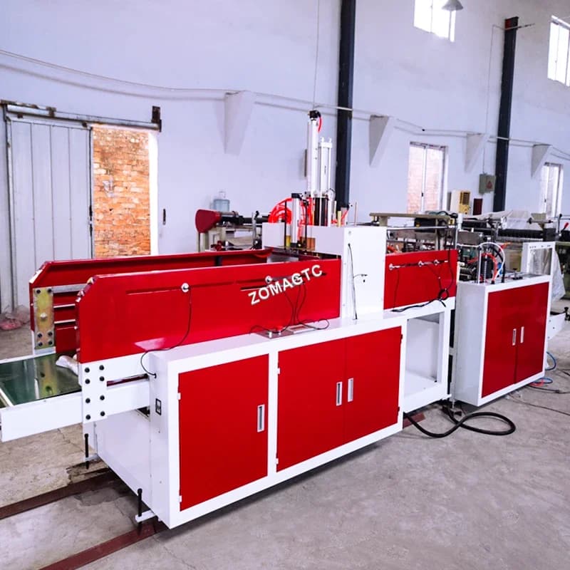 Automatic Machine For Plastic Bags Production, PE Bags Machine With Hot Cutting And Side Sealing for Packing and Shopping