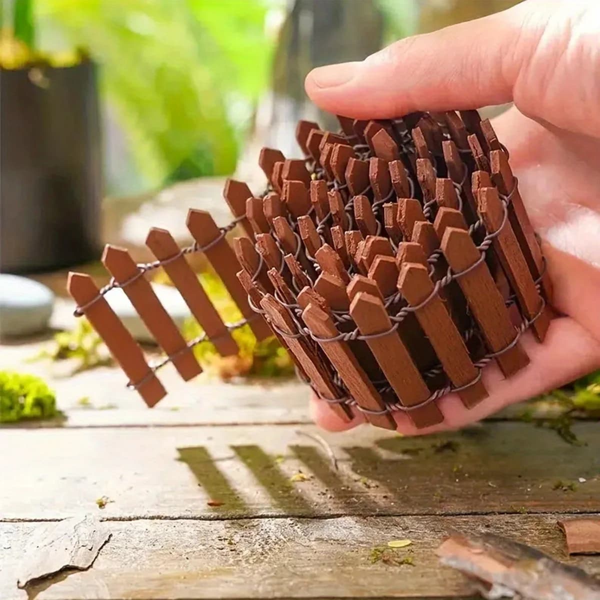 Modello di recinzione in legno da 90 cm per giardino Set di treni ferroviari all'aperto Disposizione Gioco di guerra Diorama Scenario Accessori per la costruzione Materiale