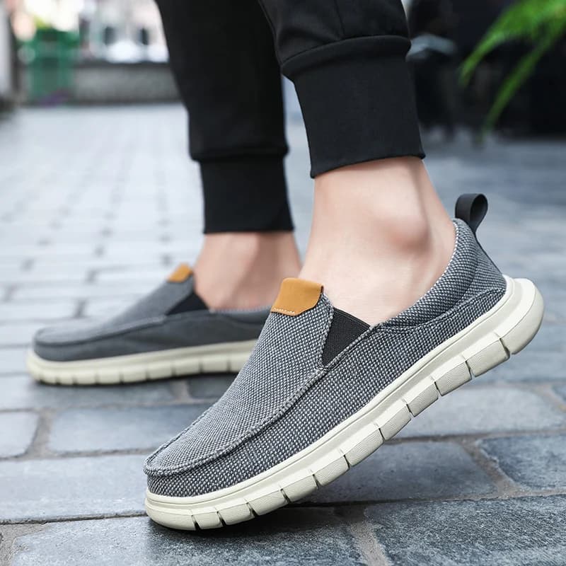 Scarpe casual da uomo in tela Mocassini da uomo Slip on traspiranti Scarpe vulcanizzate da uomo Scarpe da guida Scarpe da ginnastica da passeggio taglie forti 47