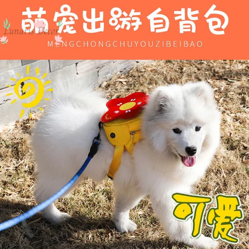 New Self-carried Pet Snack Storage Backpack Outdoor Dog Walking Treat Pouch Hanging Design Fit Puppy Dog Leash
