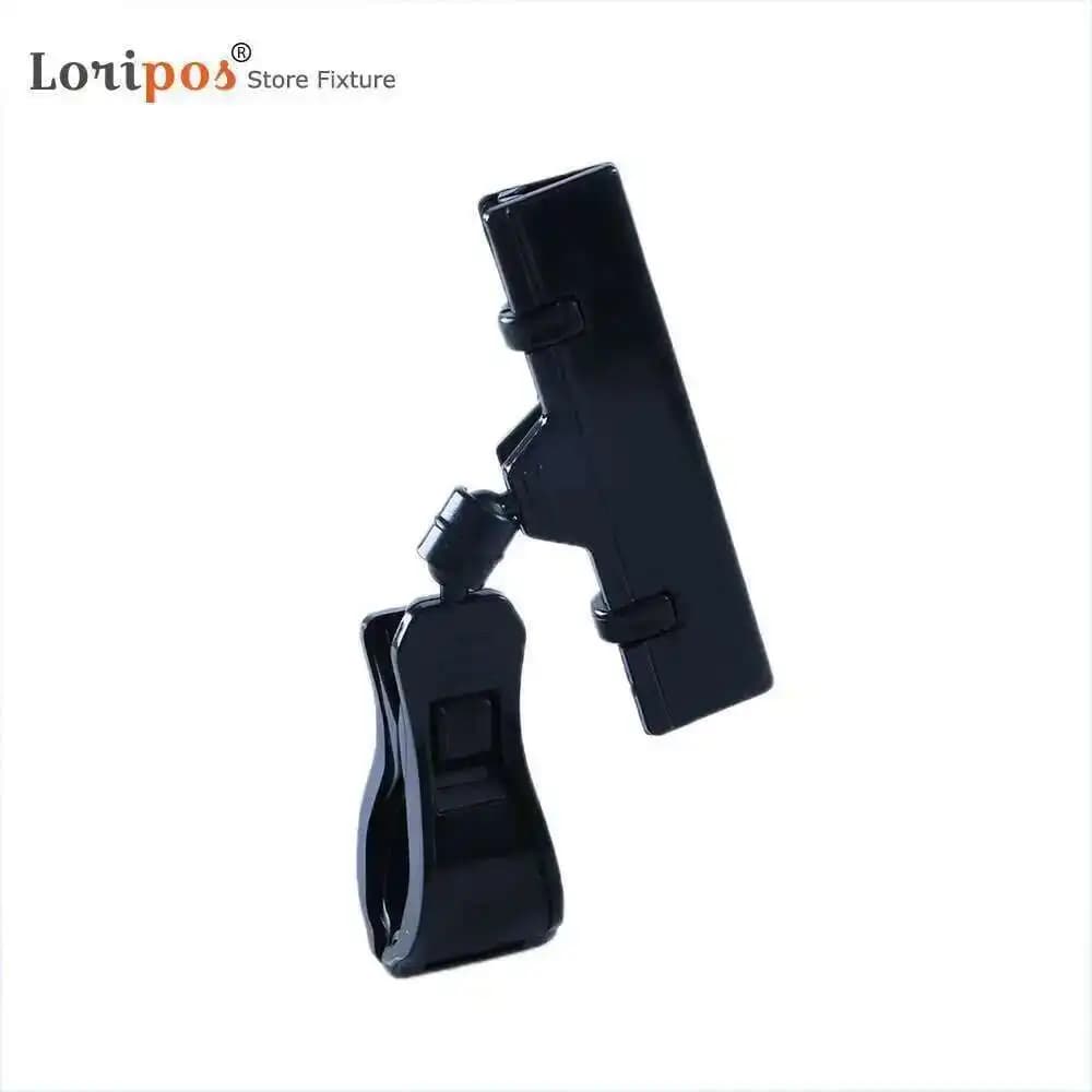 10 pz/lotto Scaffale Morsetto Per Tubi Cartellino Del Prezzo Gancio Clip Palo Nero Vassoio Per Alimenti Porta Etichette Segno A Scatto Per Cuocere Segni di Vendita