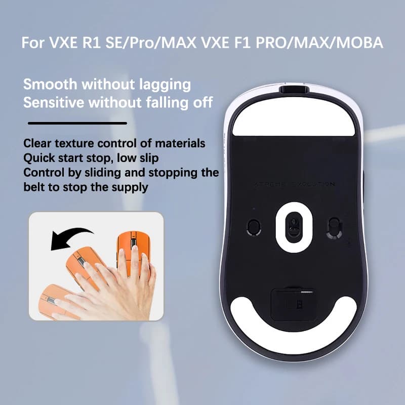 Mouse Foot Sticker per VXE R1 SE/Pro/MAX/per VXE F1 Pro/MAX Gaming Mouse Pad antiscivolo E-Sport Gamer accessori