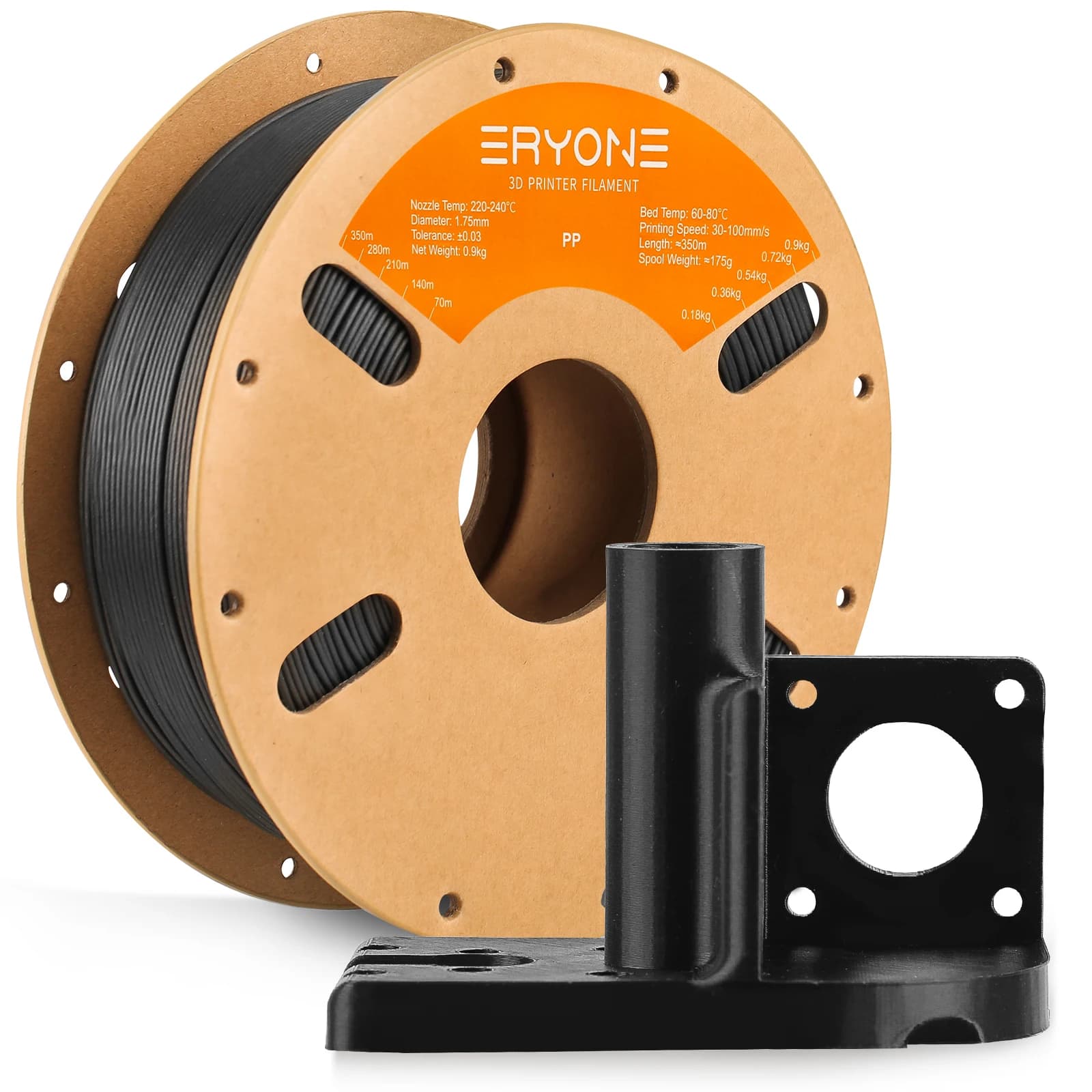 Filamento PP Standard ERYONE per Stampante 3D, Filamento per Stampa 3D PP 900g/Bobina, Filamento in Polipropilene