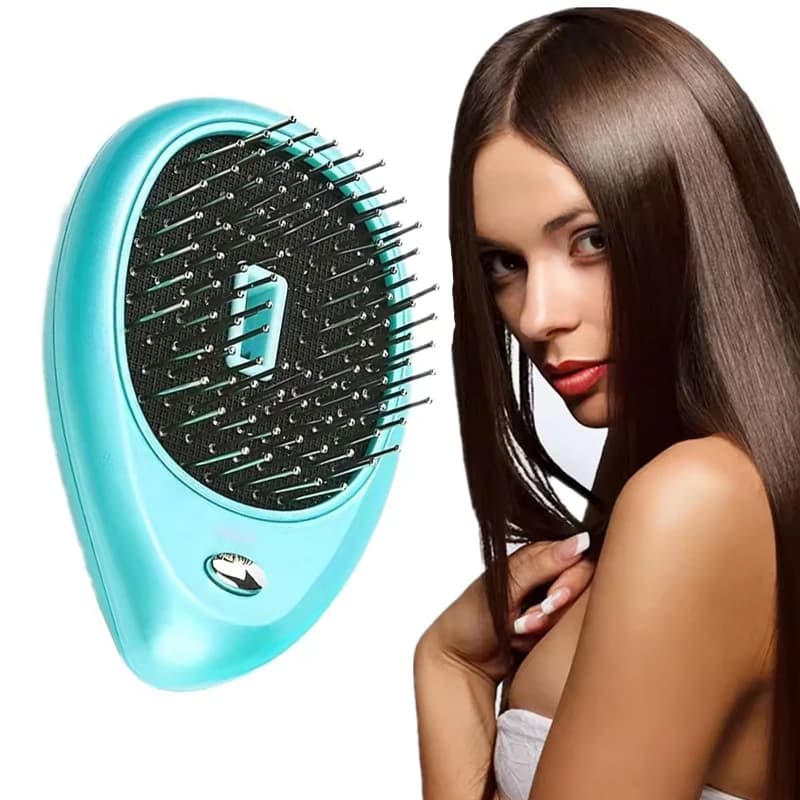 Electric Ionic Hairbrush Portable Ionic Hair Comb Brush Negative Ions Massage Anti-static Massager Straightening Hair Comb
