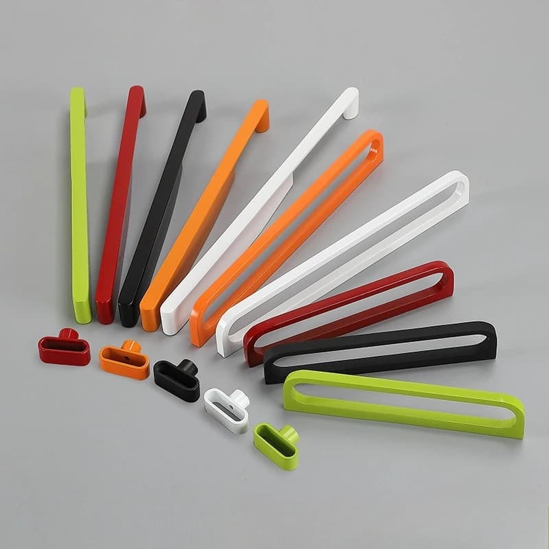 Maniglie per mobili cave arancioni Manopole per porte dell'armadio da cucina Maniglie per guardaroba lunghe per camera da letto Ferramenta per mobili semplici e moderne
