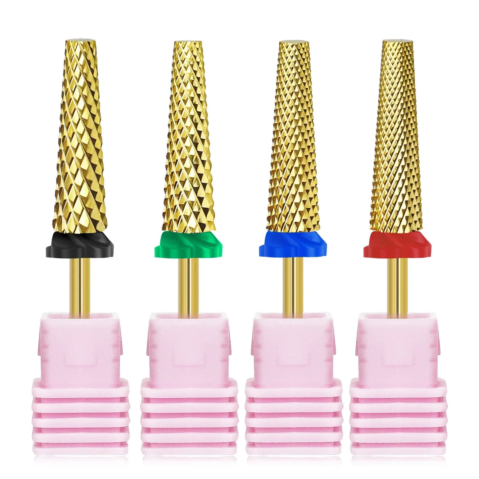 Fresa per punta da trapano per unghie in acciaio al tungsteno con cono a canna super lunga per manicure Testa di molatura per gel per unghie con rimozione affilata
