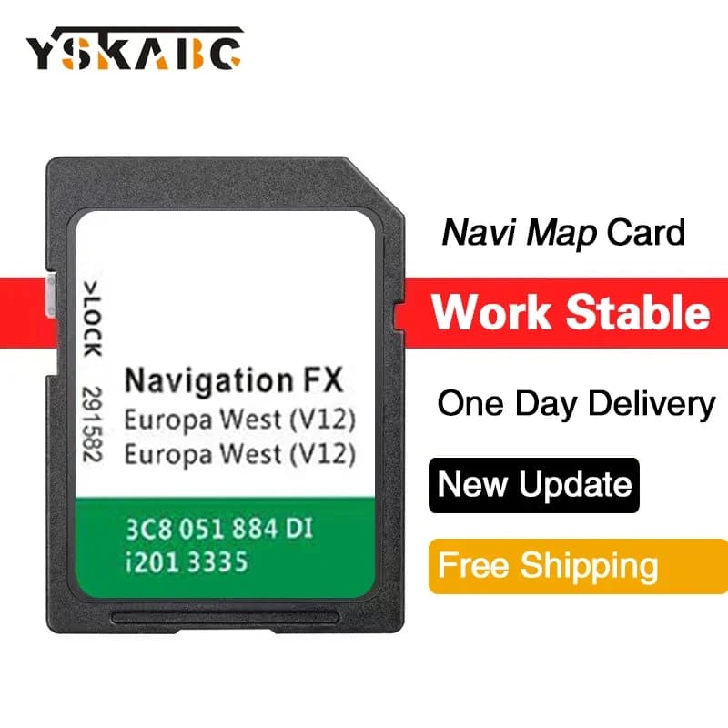 FX V12 3C 8051884 Navigazione scheda SD DI V12 Europa RNS 310 Sistema di navigazione FX Navi Software per aggiornamento VW originale