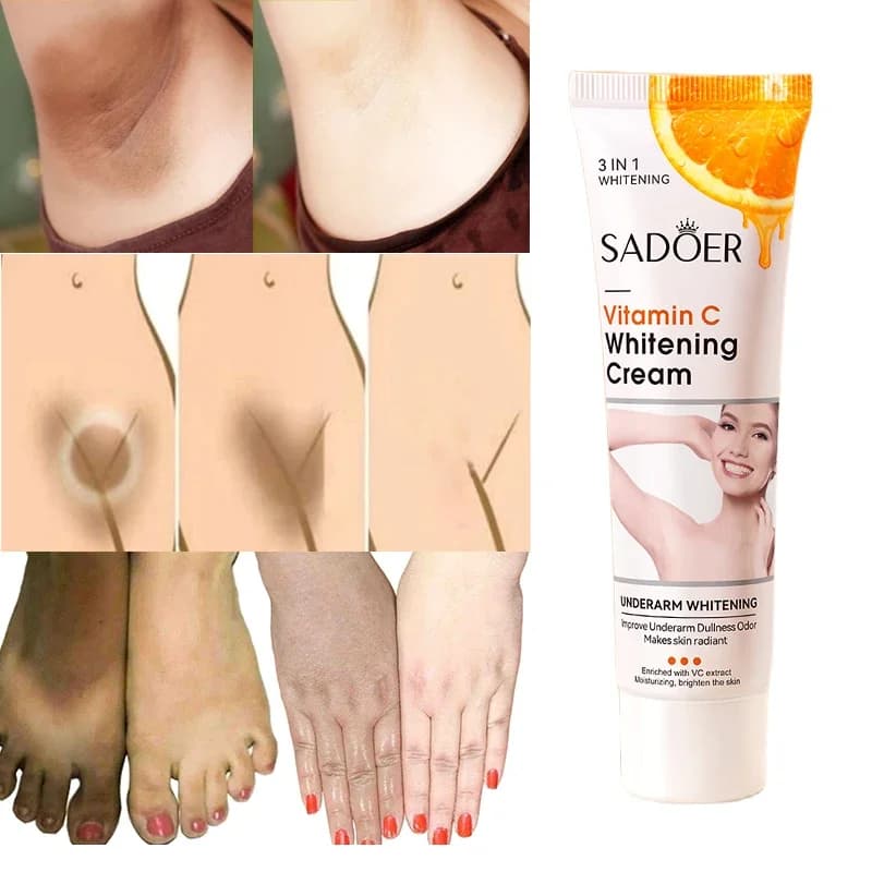 Vitamin C light cream whitening armpits elbows moisturizing knee lotion for body brightening cream for skin melanin brightening