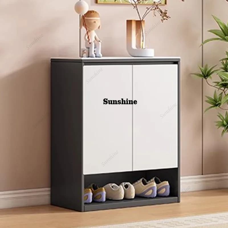 Storage Mobile Shoe Cabinet Organizer Living Room Display Wooden Slippers Shoe Shelf Vertical Muebles Home Furniture FT