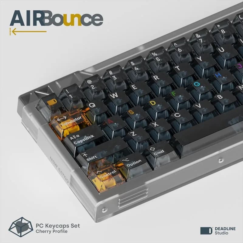 Set of transparent rhythmic theme trims for PC, custom hand-made original keyboard covers for mechanical keyboard accessories