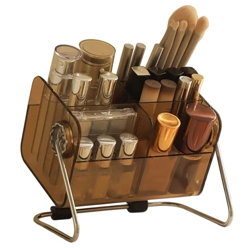 【NOW SAVE】Dressing Cancelleria Scatola di immagazzinaggio cosmetici Rossetto Ombretto Pennello Pennello per trucco Tamburo Rack rimovibile
