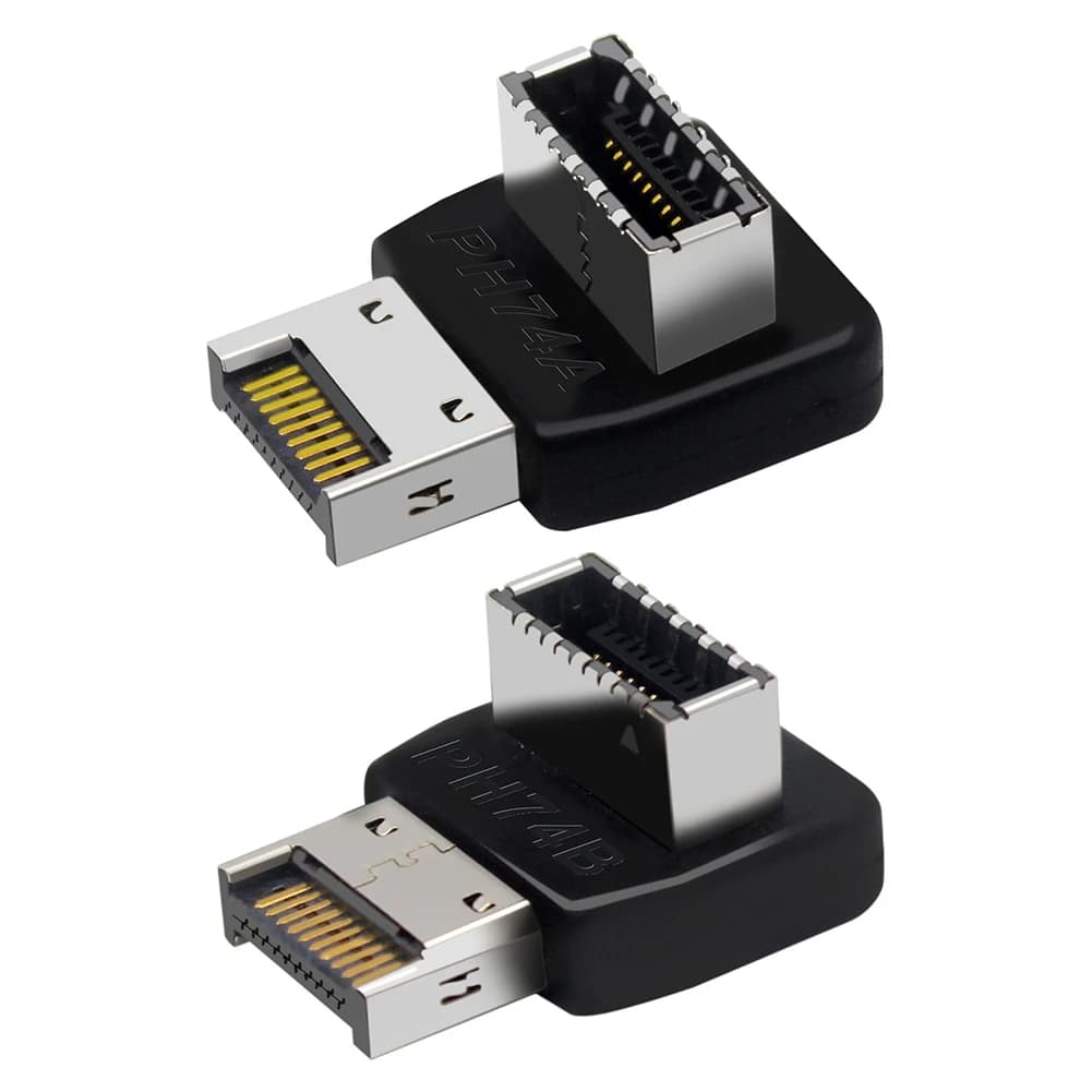 Adattatore USB per scheda madre del computer, convertitore USB 3.1 Type-C a 90 gradi Type-E
