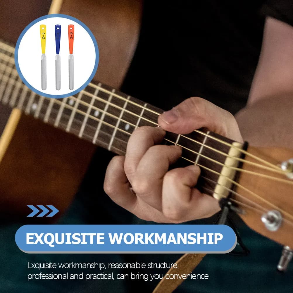 Set di Lime per Capotasto Chitarra, Strumento di Precisione per Liutaio, per Chitarra Elettrica, Ukulele, Mandolino, Basso, Banjo, Strumento di Riparazione per Strumenti a Corda