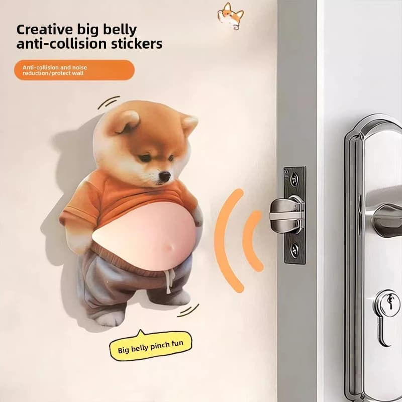 2pcs Refrigerator Door Anti-Collision Pad Comes with Viscose Home Decoration Anti-Collision Door Stopper Door Bumper Sticker.