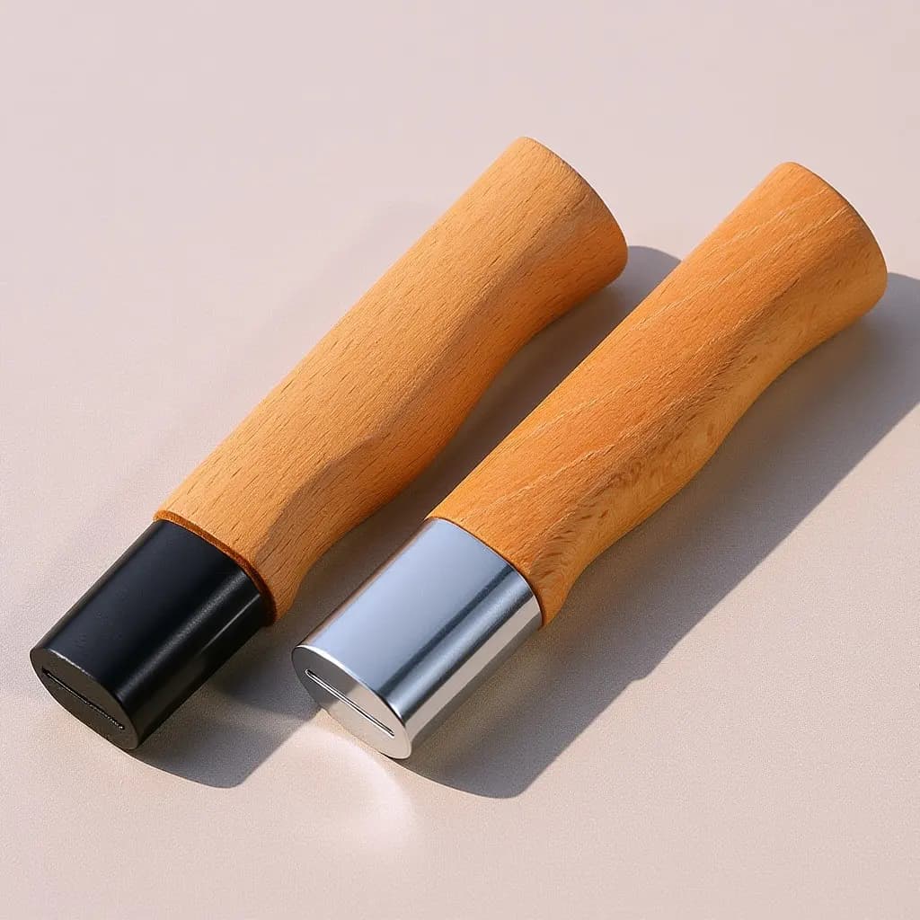 2 Pezzi Manico in Legno di Palissandro per Coltelli, Leggero, Comodo, Antiscivolo, Impugnatura di Ricambio per Coltelli da Chef