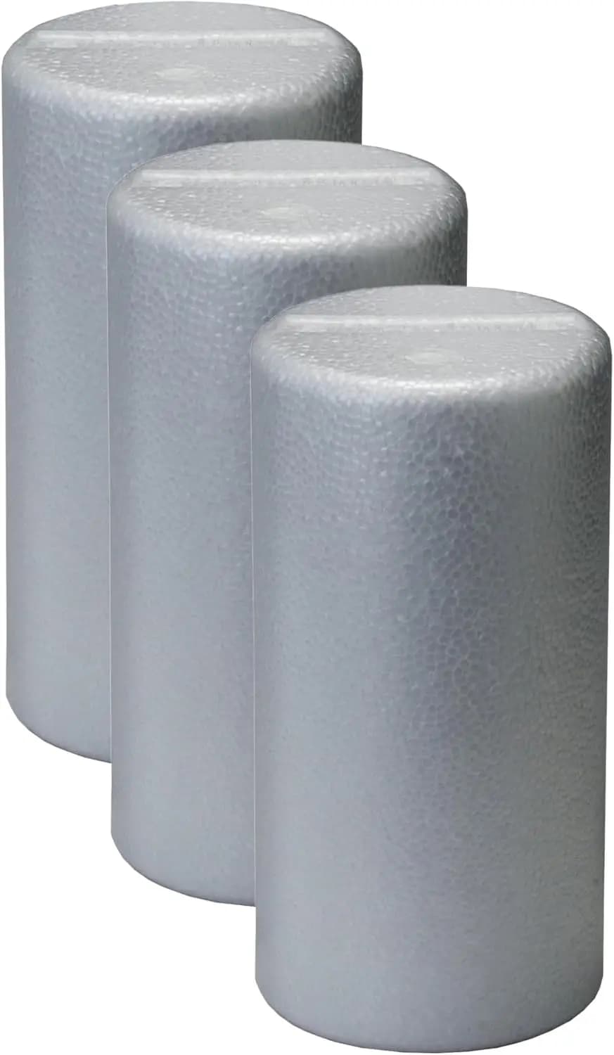 Professional Foam Rollers for Free Hands, Deep Fabric Massage and Stabilization Exercises, White, 6 inch x 12 inch, 3 pieces