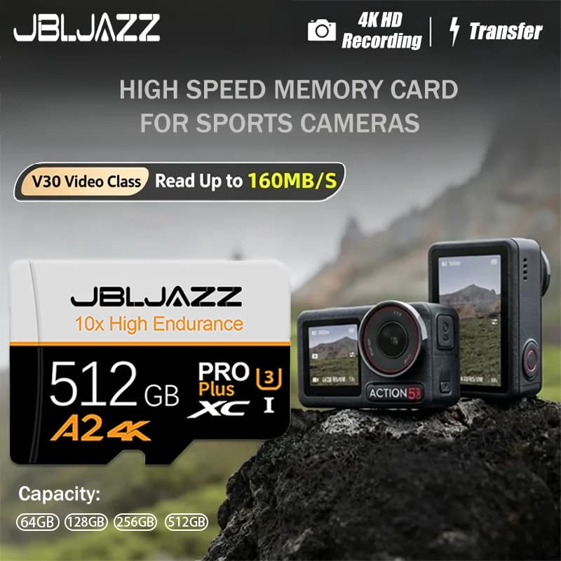 Scheda Micro SD ad Alta Velocità 64GB/128GB/256GB/512GB A2 U3 per Xiaomi PC, Scheda di Memoria Flash Antiurto per Trasferimento Dati